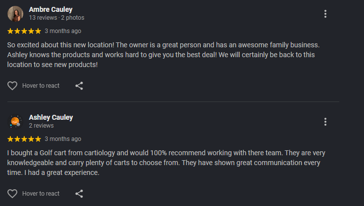Cartiology Spanish Fort customer review